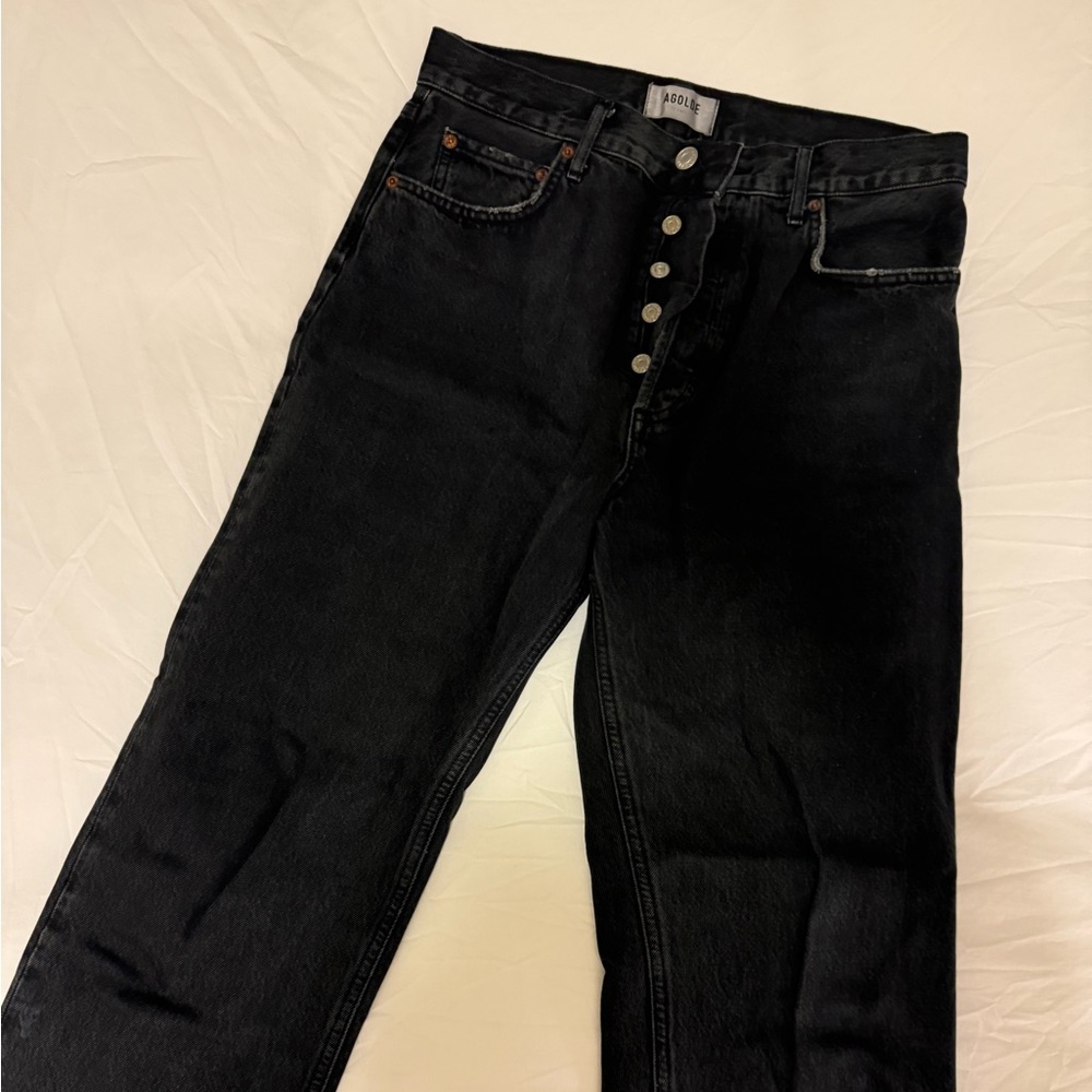 AGolde pinchwaist 90s black jeans